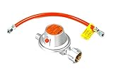 Rabenburg GOK Gasregler Caravan Fahrzeugregler 50 mbar 1,5 Kg/h mit Schlauch 8 mm