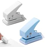 2 Stück Mini Locher,Einzellocher,Locher Einzelloch,Mini Locher Schule,Taschenlocher,Für Ordner, Ergonomisches Design, Tragbarer Multifunktions Handstanzer, Für Büro, Schule Und Diy Projekte