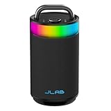 JLab Epic Party Tragbarer Bluetooth Lautsprecher Groß mit 16+ Std Akkulaufzeit - 100W Kabellose Musikbox mit RGB Licht & 360-Grad Sound, IP56 Wasserfest, Custom EQ, Schwarz