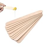 SGERUFZ 20 Holzstäbchen - Wachsschaber aus Holz zum Kontrollieren oder Auftragen von Wachs, mit abgerundeten und polierten Kanten, ideal für Haarentfernungsapplikatoren