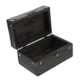BAZEITFLOW Vintage Holz Schatztruhe mit Großem Stauraum Dekorative Schmuckschatulle aus Holz für Schmuck und Kleinteile Vielseitige Aufbewahrungsbox mit Geschenkverpackung für Wohn
