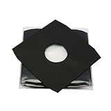 50 St. LP Schallplatten Innenhüllen schwarz mit Eckschnitt gefüttert Vinyl LP Maxi Single