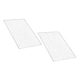 FUNOMOCYA 2 Stück Edelstahl Bbq Grillrost Antihaft Barbecue Mesh für Outdoor Grillen Camping Picknick mit Verbesserter Luftzirkulation und Gleichmäßiger Garwirkung