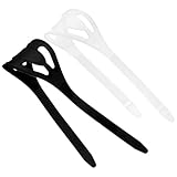 TOYZFRIENDY 2 Stück Silikon Tauchmaskenband Hochelastisch Komfortabel Ersatz Schnorchel Brillenbungee Strap Passform Schwarz Transparent