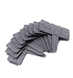 Rasenkante Kunstoff in Steinoptik Beeteinfassung 5m Grau Beetumrandung Mähkante Garten Rasenkante Pflanze Bordüre für Rasen Blumenbeet, L 25 x H 23 cm (Grau, 20 Stücke - 5m)