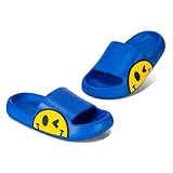 Uonesone Hausschuhe für Kinder, Mädchen, Sommer, Strand, Sandalen, weiche Flip-Flops, rutschfeste Duschschuhe, Sommerschuhe für Kinder und Erwachsene, für den Innen- und Außenbereich, Königsblau, 27