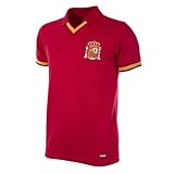 COPA Football - Retro Fußballtrikot Herren - Spanien 1988 - Rot - 50% Baumwolle – 50% Polyester - Größe M