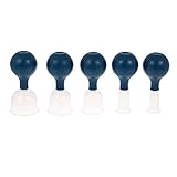 5er Set Schröpfglas aus Kunststoff mit Ball | Dunkelblau | alle Größen