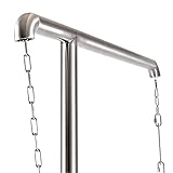 Grillrost.com Das Original Edelstahl Grillgalgen | Schwenkgrill - demontierbar mit innenliegender Kettenführung & Bodenhülse