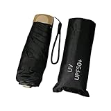 DEEYIN Regenschirm, Mini-Sonnenschirm, kleine Tasche, regenfest, Reise-Regenschirm, faltbar, UV-Schutz, Taschenschirm, Kapsel