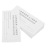 DIYEAH 1 Satz Geschäftsbuch Rechnungsbuch Buchhaltungsbuch Scheckregister Scheckheft Finanzregister Banktransaktionsregisterbuch Handliches Kontobuch Kontrollregister Papier Weiß 12st