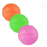 CMDIOINSHOP 3 Stück Hundefrisbee, 15cm Hunde-Frisbee Untertasse für Land und Wasser, Perfekt für Hundetraining, Spielen und fangen