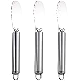 Cabilock 3st Buttermesser Aus Edelstahl Kräuseln Butterrad Butterwickler Käsemesser Lockenwickler Tamales-streuer Butterhalter Frischkäseaufstrich Käsestreuer Teller Rostfreier Stahl Silver