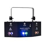 9-Augen Stroboskop-Beleuchtung – 12 Lichteffekte, DMX & Tonsteuerung, tragbare DJ-Party-Beleuchtung für Bühnen, Clubs & Events, 3 LED + 6 PAR-Lichter, 180° verstellbar, inkl. Fernbedienung!