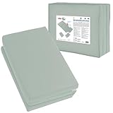 roba Reisebettmatratze 'roba Style' 60x120cm für Babys & Kinder - Faltbare Matratze für Reisebett und Babybett - Klappmatratze inkl. Tragetasche - Frosty Green