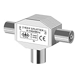 Joyan 2-Wege TV-Splitter, Antennenverteiler, TV-Antennen-Koax-Splitter