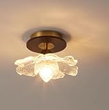 SSNCcNC Japanese style Glas Deckenleuchte Kreatives Design Vintage Eingang Flurlampe E27 Deckenlampe für Korridor Balkon Foyer Treppe Küche Veranda 25 * 16cm