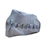 Fahrradschutzhülle, Fahrradabdeckung Wasserdicht, 210X100cm Fahrradgarage Schutzhülle, Fahrradgarage Universal Anti-Staub Regen UV Schutz für fahrräder, motorräder, elektrofahrzeuge (Grau)