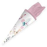 itenga Geschwister Schultüte 35cm Schmetterling mit Filzverschluss kleine Tüte Geschenkverpackung Einschulung Schulanfang