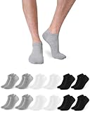 Libella Sneaker Socken Damen 35-38 Schwarz 12Paar Baumwolle Kurze Socken Unisex Söckchen Sportsocken Sneakersocken Damensocken Halbsocken Schwarze Socken Damen 35-38