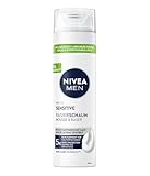 NIVEA MEN Sensitive Rasierschaum (200 ml), Rasierschaum für Männer mit Kamillenextrakt & Vitamin E für eine sanfte Rasur, schützende Formel gegen Hautirritationen