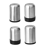 OKUMEYR 4 Stück Gewürzflasche aus Edelstahl Küchenspender Baggerschüttler Spender für Käsestreuer spices organizer gewürz organizer Gewürzstreuer Pfeffer Flaschen Rostfreier Stahl Silver