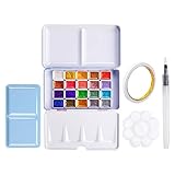 Genérico Kleines Aquarellfarben-Set, professionelles Aquarellfarben-Set, Wasserfarbenwechsel, 20 Farbwechsel, Wasserfarbenwechsel, Set