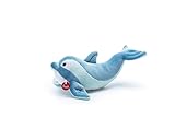 Trudi Delfin Winny Delphin-Plüsch Weihnachts- und Geburtstagsgeschenk | 14x19x40cm Grosse M | Wassertiere | Modell 26567