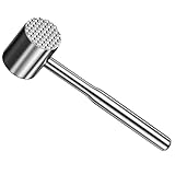 HOODANCOS Doppelseitiger Fleischklopfer aus Edelstahl Professioneller Fleischhammer zum Zartmachen von Steak und Rind Vielseitiger Küchenhelfer für Zuhause und Gastronomie Spülmaschinenfest