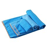 Qerwsdty 3-Teiliges Trockenhandtuch-Set, Schnell Trocknendes Handtuch-Set, Einfarbig, Doppelseitiges Sporthandtuch Aus Samt