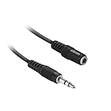 ekon Verlängerungskabel Klinke 3,5 mm, AUX-Kabel, 10 Meter, Buchse-Stecker, Knickschutz, für Stereoanlage, Laptop, Kopfhörer, mp3, iPod, Smartphone, Tablet, Radio, Autoradio