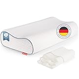 Blumtal Nackenstützkissen - Orthopädisches Kissen - Memory Foam Kissen - Oeko-TEX zertifiziertes Kopfkissen Nackenschmerzen - ergonomisches Kopfkissen Seitenschläfer - Nackenkissen Bett - Neck Pillow