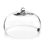 Lacor 61816 Magic Food Räucherglocke mit Glasdeckel und Ventil, ermöglicht Rauch, Dampf und Aromatisieren zum Räuchern und Aromatisieren von Speisen, 20 x 12 cm