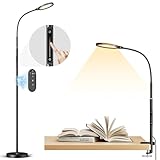 anyts LED Stehlampe Dimmbar Stehlampe Wohnzimmer Stehleuchte mit Schreibtischklemme- 3 Verwendungen als schreibtischlampe/stehlampe/klemmbar architektenlampe