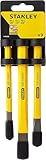STANLEY Präzisionsflachmeissel-Set Fliesen Meißel (3-teilig, Chrom-Vanadium Stahl, 10 x 140 mm, 12 x 150 mm, 16 x 170 mm) 4-18-298
