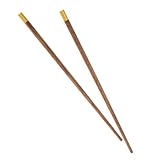 EXHUMKY Lange Hot Pot Essstäbchen aus Natürlichem Hartholz Wiederverwendbar Hitzebeständig Poliert ohne Grate für Kochen Braten Grillen und Familienessen