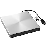 Alphami Externes 3D-Blu-Ray-DVD-Laufwerk, USB 3.0 und Typ-C Bluray CD DVD Reader Bluray Slim Optisches CD DVD Laufwerk für MacBook OS Windows XP / 7/8/10/11 Laptop Desktop PC Laptop (BD-Laufwerk)