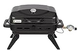 tepro 3301 Gasgrill Tischgasgrill Albany, 1-Brenner max. 3,0 kW, Schwarz, Grillfläche: ca. 44,5 x 31,5 cm