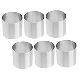 LABRIMP Mousse Kuchenform Tortenring Klein Mit Heber 6 Teiliges Backformset Aus Edelstahl Erhöhte Runde Kuchenformen Antihaftbeschichtet Ideal Für Torten Mousse Und Desserts