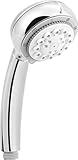 Cornat Handbrause 'Carballo' - 75 mm Kopfdurchmesser- verchromt - 8 Strahlarten: Normal-, ECO-, Soft und Massagestrahl- Anti-Kalk und Wasserspareinsatz / Brausekopf für Dusche und Badewanne / SA330694