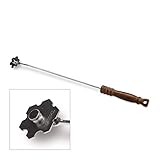 THÜROS Grillschaber 24cm Edelstahl zum Reinigen von Rostauflagen, Holzgriff