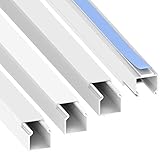 Cable Coach L1515AW4 Kabelkanal (selbstklebend) 15x15 mm aus PVC, Farbe: Weiß, 4 m (4 x 1 m Länge)