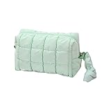 Kosmetiktasche – moderner gepolsterter Organizer, ideal für Reisen, für Frauen und Freundinnen, robust für Studenten, Lippenstift, Lotion, Lidschatten und Korrektur, grün, Se référer au descriptif