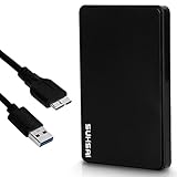 SUHSAI 500 GB Externe Festplatte USB 3.0, 2,5 Zoll tragbare Externe Festplatte, Speicherlaufwerk, USB-Festplatte kompatibel mit Spielekonsole, PC, Mac, Laptop, Desktop (schwarz)