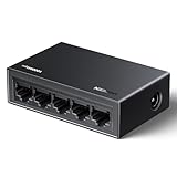 UGREEN LAN Switch 5-Port Netzwerk Switch Gigabit Switch automatische Geschwindigkeit von 10/100/1000Mbps, Duplexanpassung, Plug-und-Play, Ethernet Switch für TV/Laptop/Switch/Router/Monitor