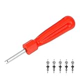 Ventileinsatzentferner mit 5 Ventileinsätzen, Ventilkernwerkzeug? Ventilkern-Entferner, für Auto, Motorrad, Fahrrad.