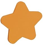 DONAU 7570001PL-12 Notes Haftnotizen Stern Orange/ Selbstklebewürfel Haftnotizzettel Sticky Notes/ 1x50 Blatt, Notizblöcke für Büro Schule