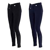 Lazura - Damen Reithose Silikon Vollbesatz Comfort schwarz 48