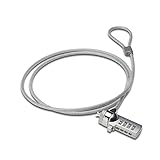 ACT Laptopschloss Sicherheitskabel 1,5 m, tragbares Anti-Diebstahl-Kabel, 4 Zahlenschloss, für Laptop und PC - AC9015