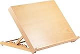 Tischstaffelei aus Buchenholz - Verstellbar in 5 Winkeln (bis 80°), 35x47 cm - Faltbare Staffelei mit rutschfesten Füßen, als Zeichenbrett & Präsentationsständer (1,5 kg)